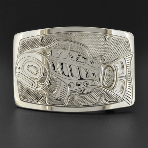 Salmon - Silver Belt Buckle