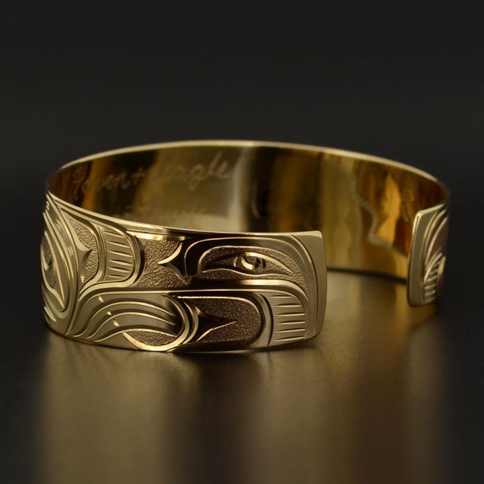 Raven and Eagle - 14k Gold Bracelet