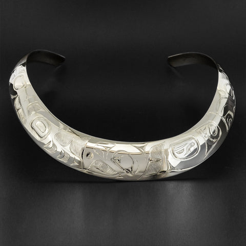 Eagle - Silver Choker Necklace