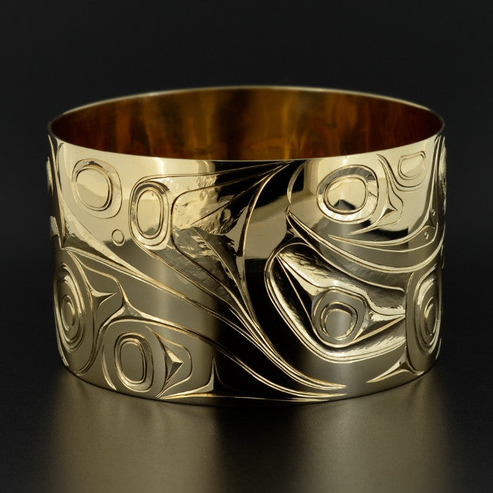 Eagle, Whale, Frog, Hummingbird, Salmon - 14k Gold Bangle