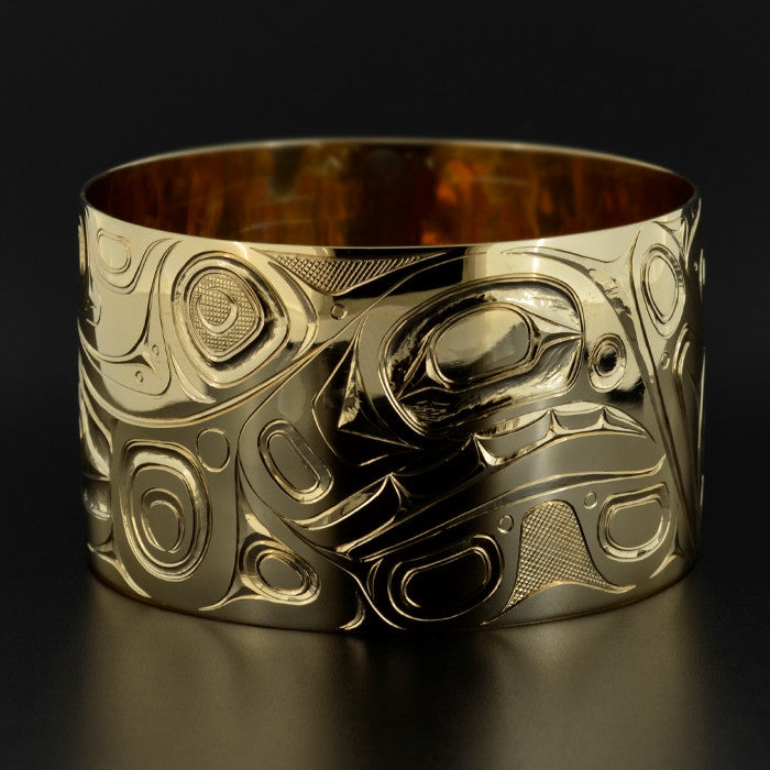 Eagle, Whale, Frog, Hummingbird, Salmon - 14k Gold Bangle