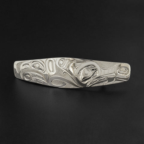 Wolf - Silver Barrette