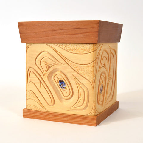 Eagle - Bentwood Box with Abalone Inlays
