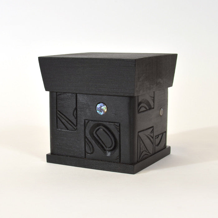 Raven - Bentwood Box with Abalone Inlays