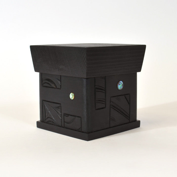 Raven - Bentwood Box with Abalone Inlays