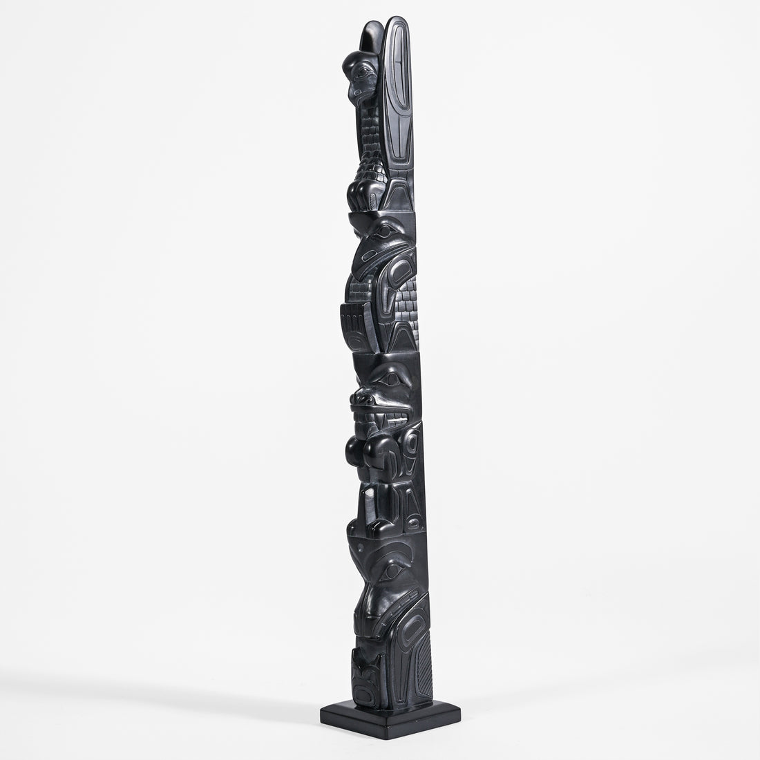 Eagle, Raven, Bear, Killerwhale - Argillite Pole
