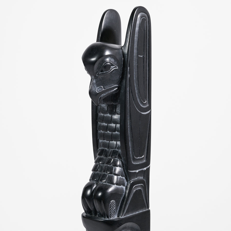 Eagle, Raven, Bear, Killerwhale - Argillite Pole