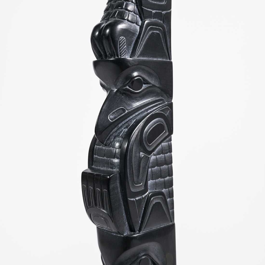 Eagle, Raven, Bear, Killerwhale - Argillite Pole