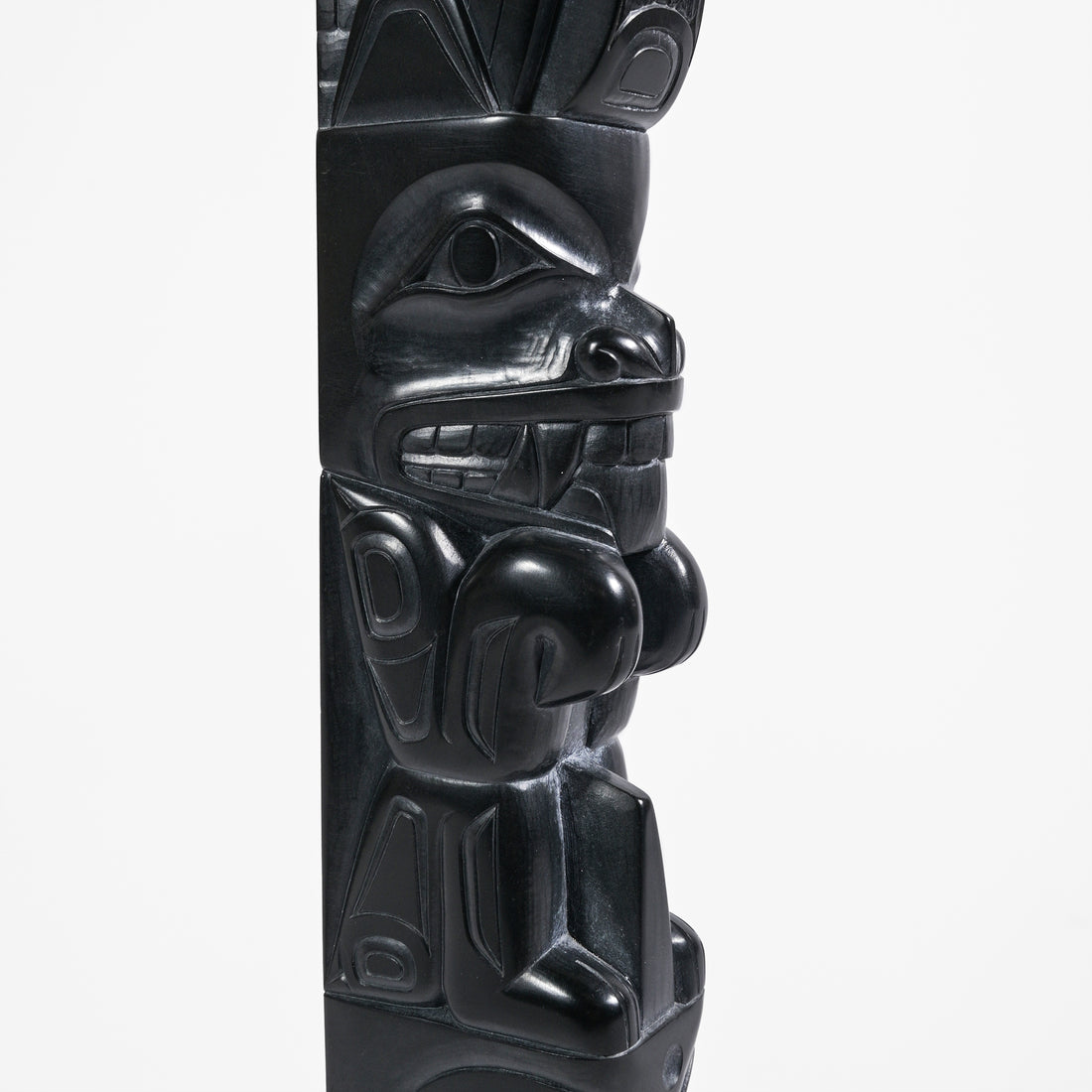 Eagle, Raven, Bear, Killerwhale - Argillite Pole