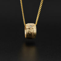 Eagle - 14k Gold Bead with Diamond
