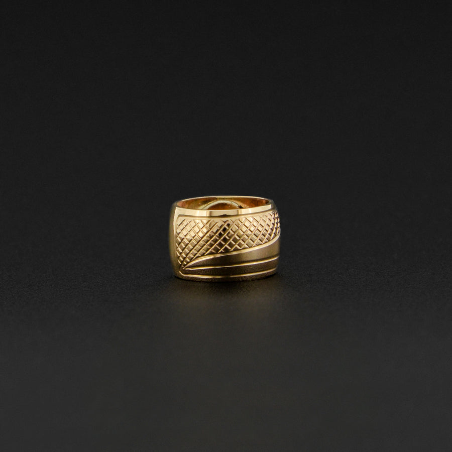 Hummingbird - 14k Gold Bead with Diamond