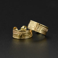 Various Designs - 14k Gold Hoop Stud Earrings