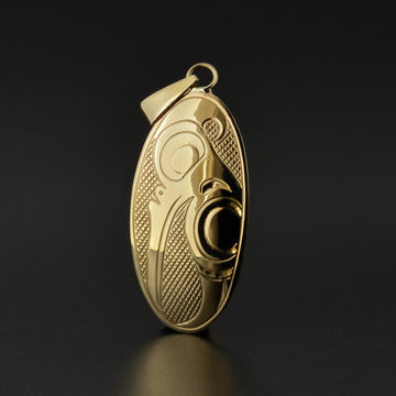 Hummingbird - 14k Gold Pendant