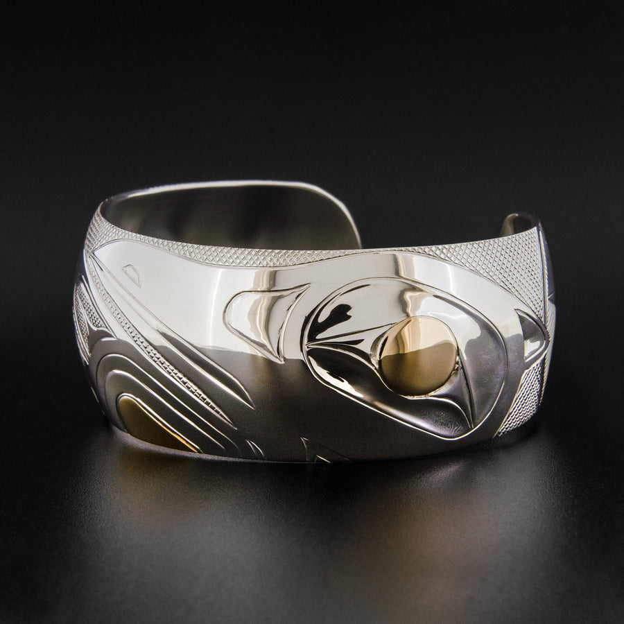 Out of the Dark, Into the Light - Silver Bracelet with 14k Gold