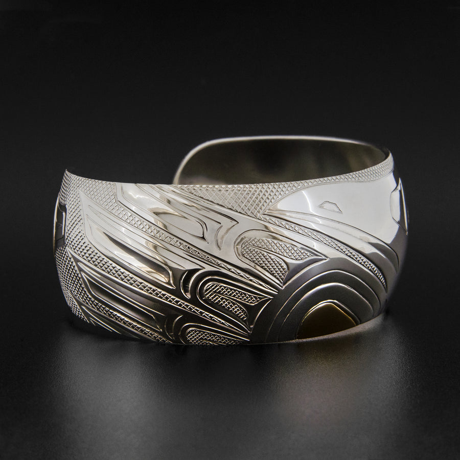 Out of the Dark, Into the Light - Silver Bracelet with 14k Gold