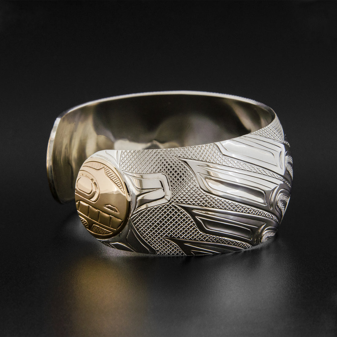 Out of the Dark, Into the Light - Silver Bracelet with 14k Gold