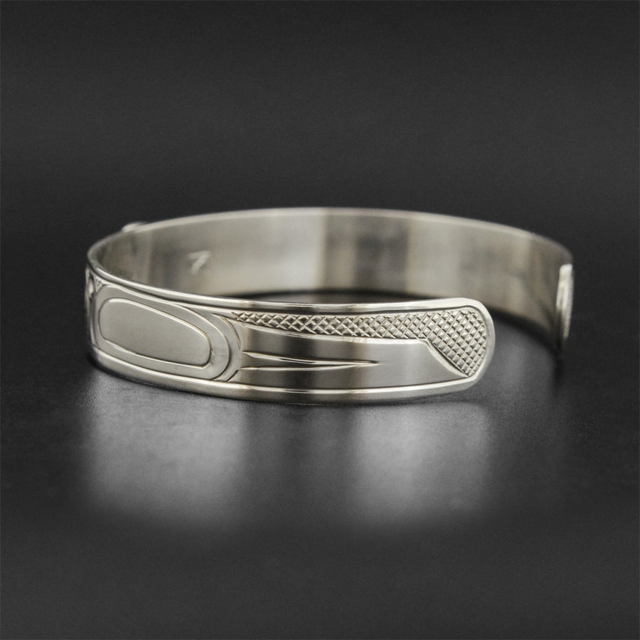 Killerwhales - Silver Bracelet with Abalone