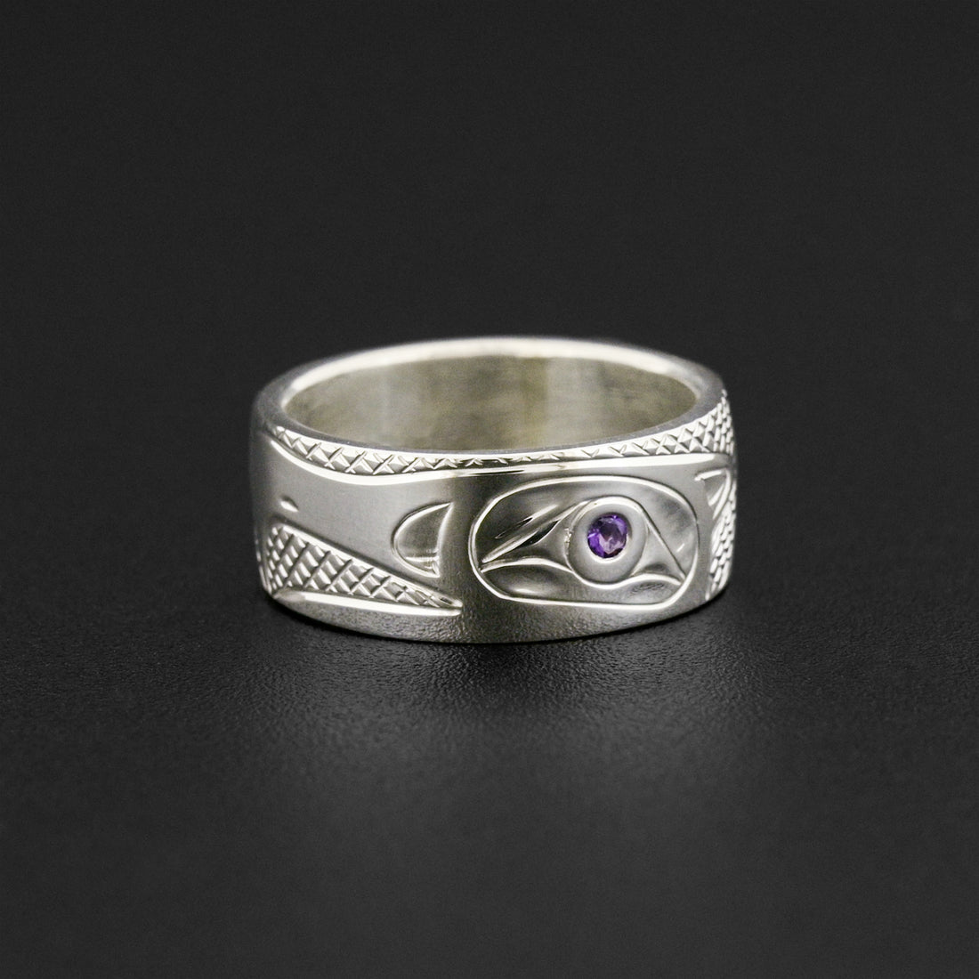 Thunderbird - Silver Ring with Amethyst