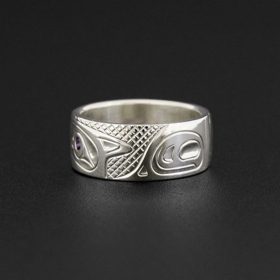 Thunderbird - Silver Ring with Amethyst