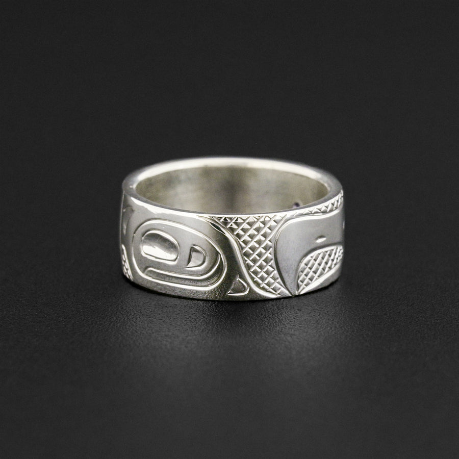 Thunderbird - Silver Ring with Amethyst