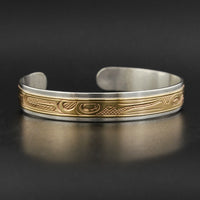Hummingbirds - Silver Bracelet with 14k Gold