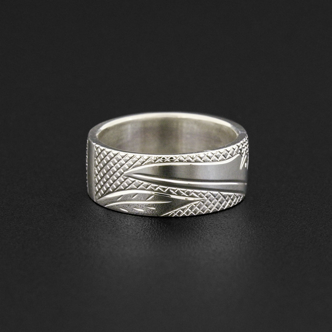 Hummingbird - Silver Ring with Garnet