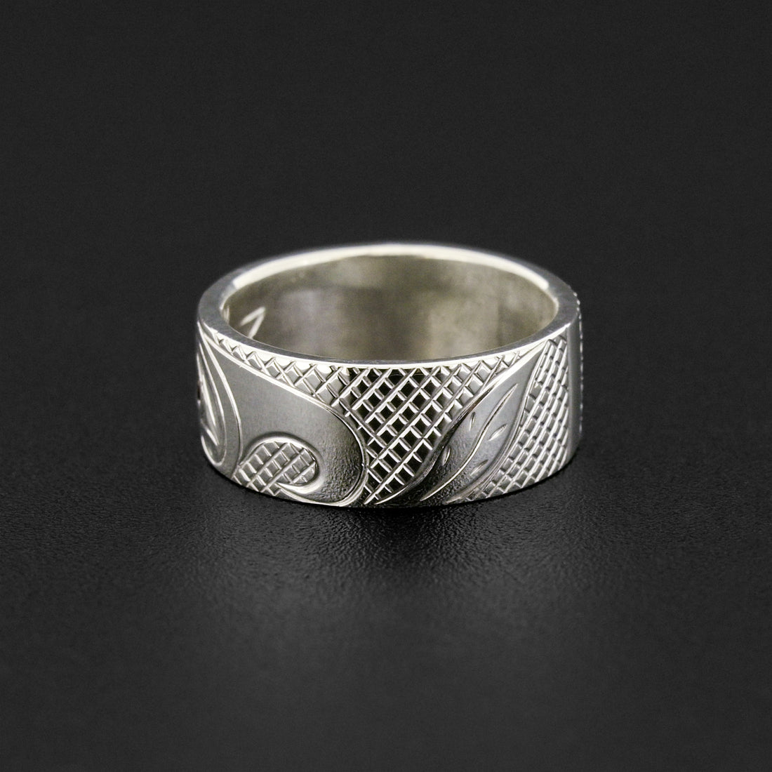 Hummingbird - Silver Ring with Garnet