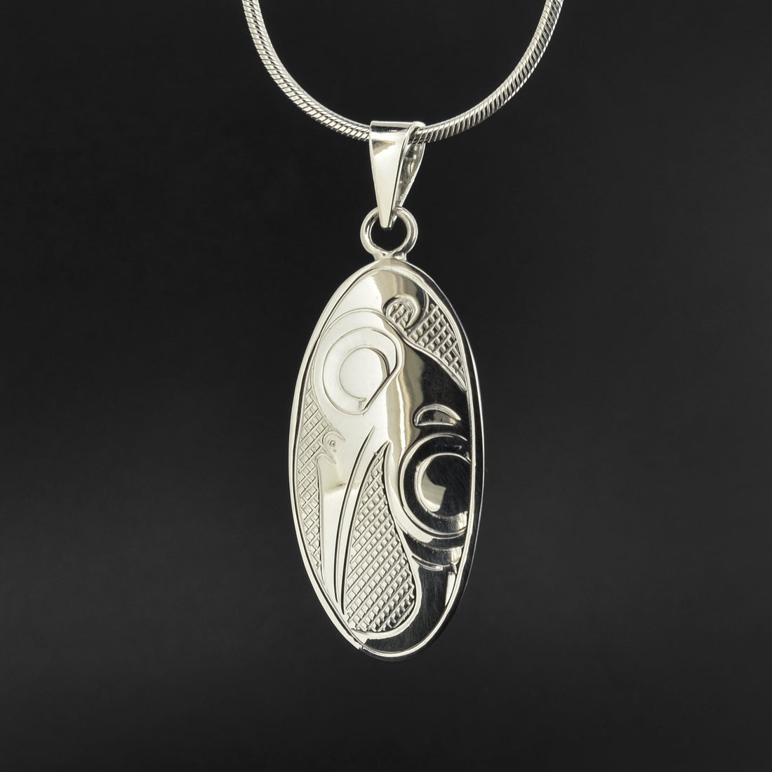 Assorted Designs - Silver Oval Pendant
