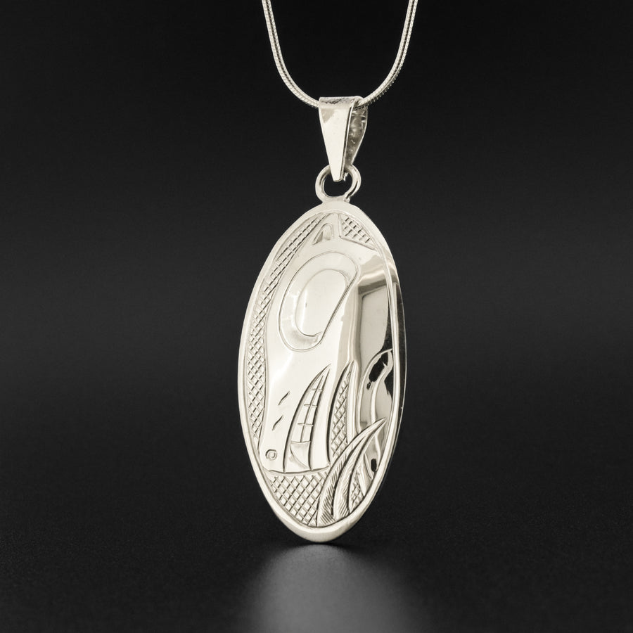 Assorted Designs - Silver Oval Pendant