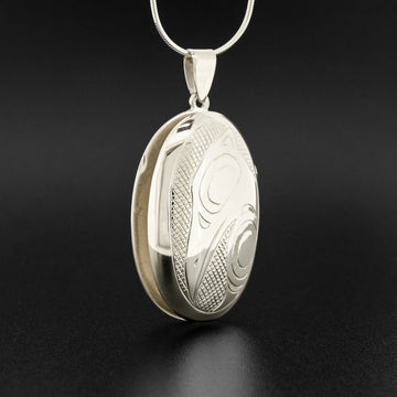 Raven and Sun - Silver Locket