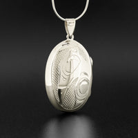 Raven and Sun - Silver Locket
