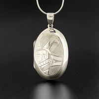 Raven and Sun - Silver Locket