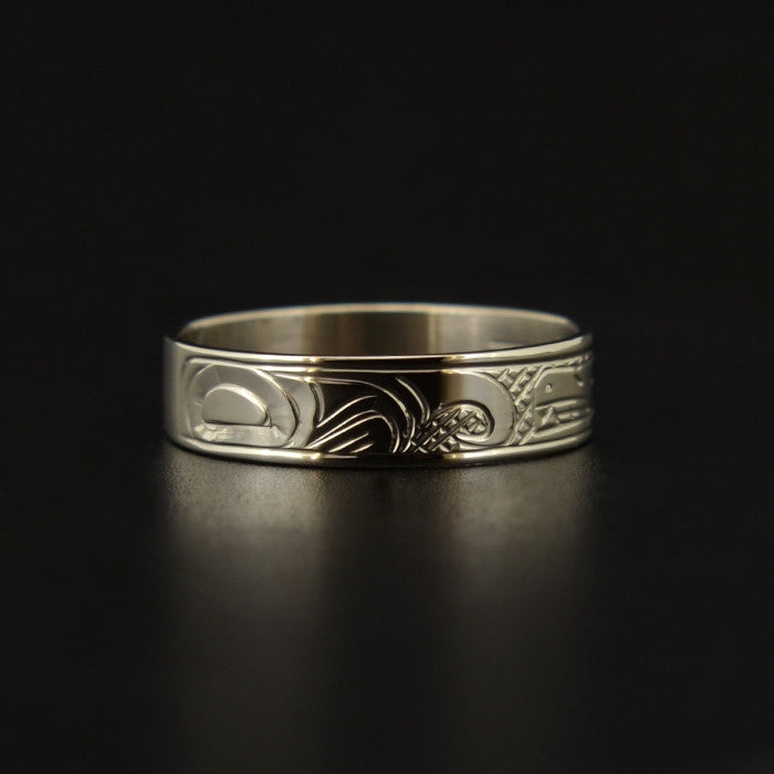 Wolf - 14k White Gold Ring
