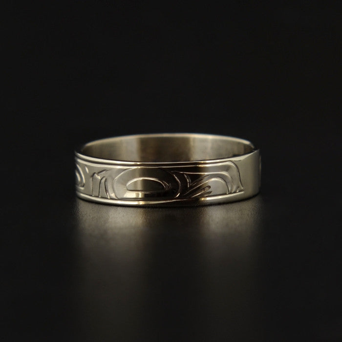 Wolf - 14k White Gold Ring