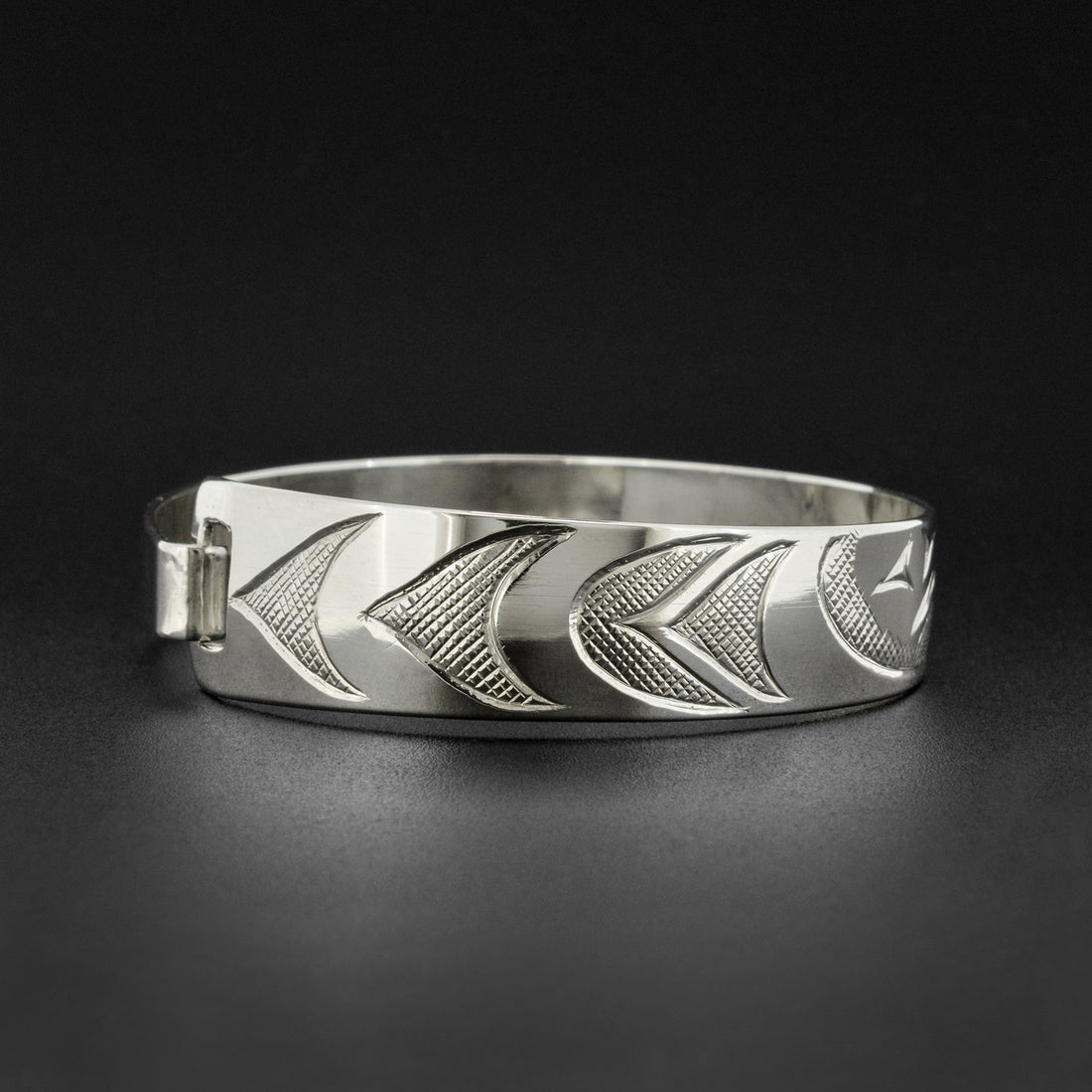 Eagle and Bear - Silver Clasping Bracelet
