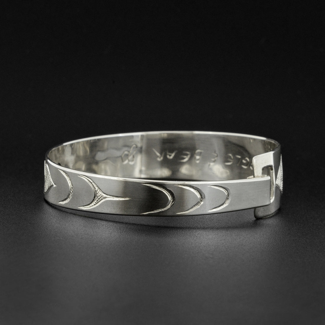 Eagle and Bear - Silver Clasping Bracelet