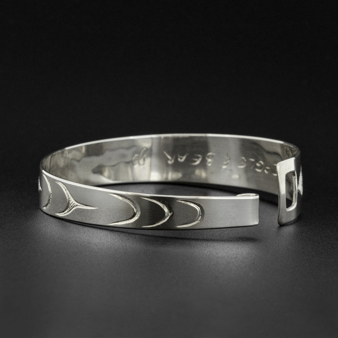 Eagle and Bear - Silver Clasping Bracelet