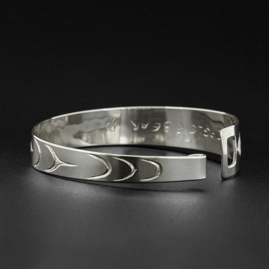 Eagle and Bear - Silver Clasping Bracelet