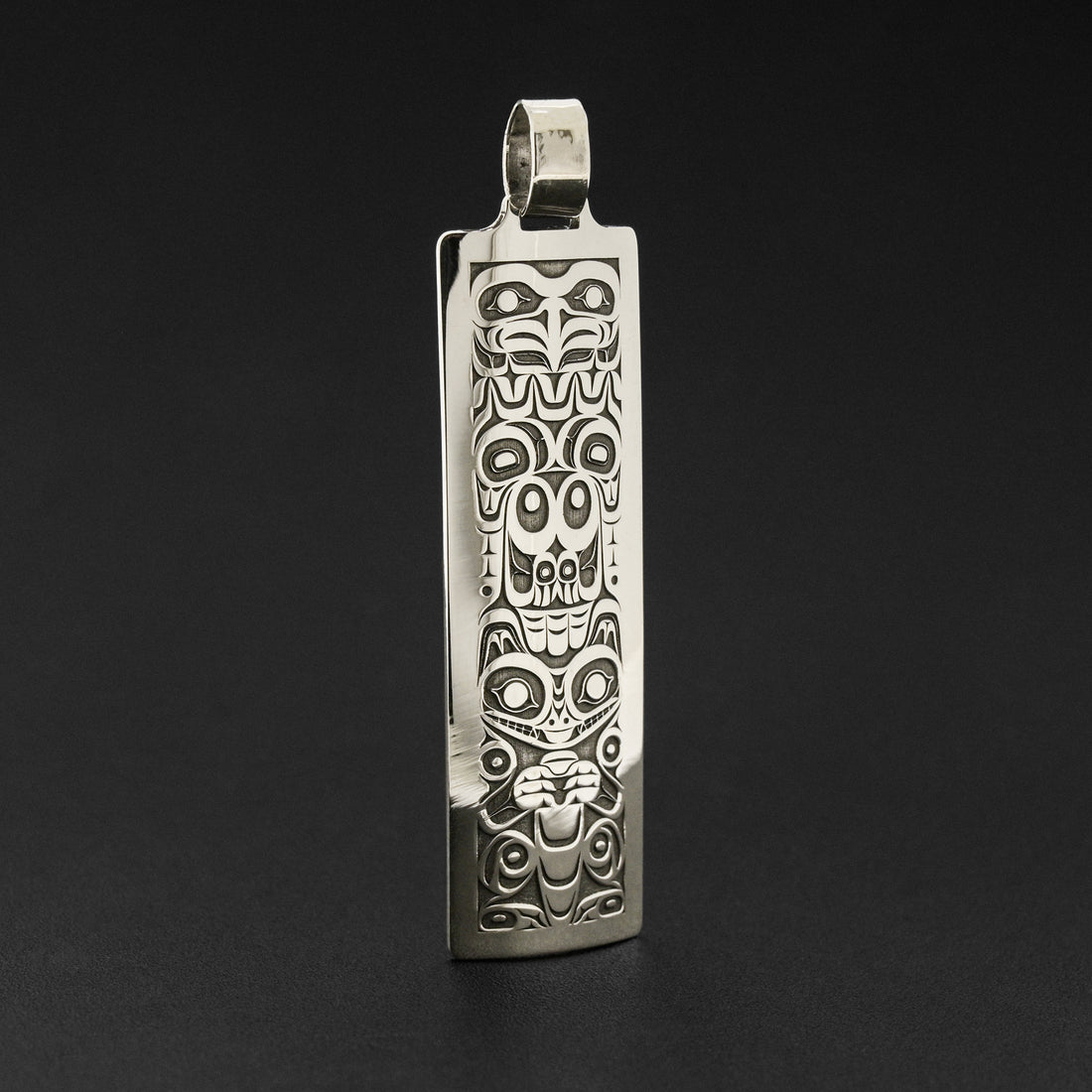 Eagle and Wolf - Silver Pendant