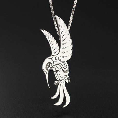 Hummingbird - Silver Pendant