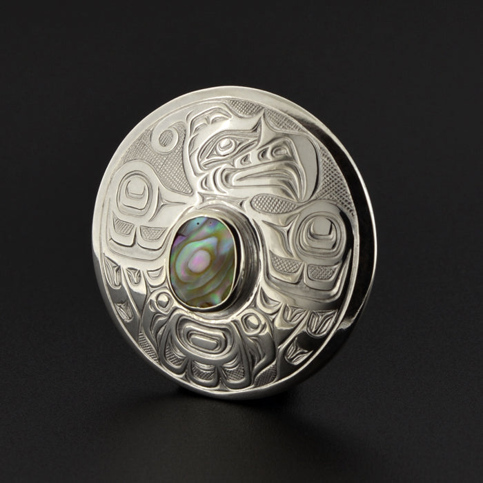 Thunderbird - Silver Pendant with Abalone