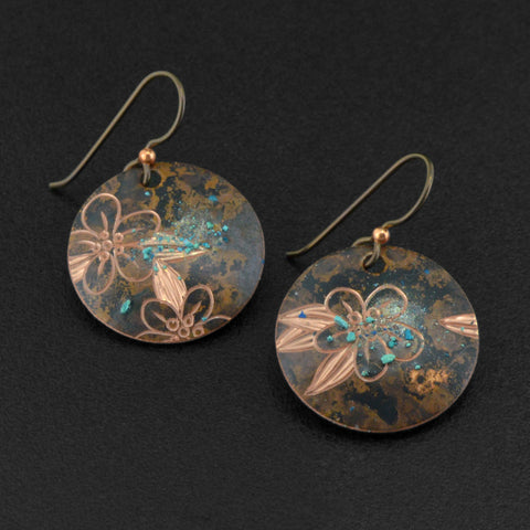 Forget-Me-Nots - Copper Earrings