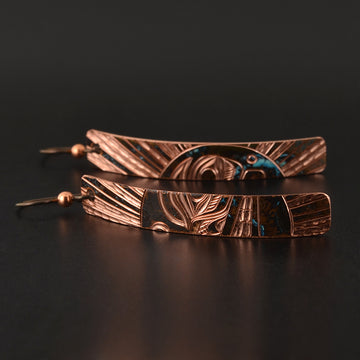 Sun - Copper Earrings