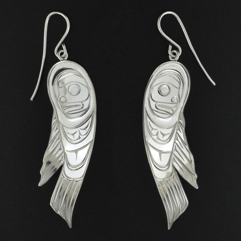 Raven Wing - Silver Earrings