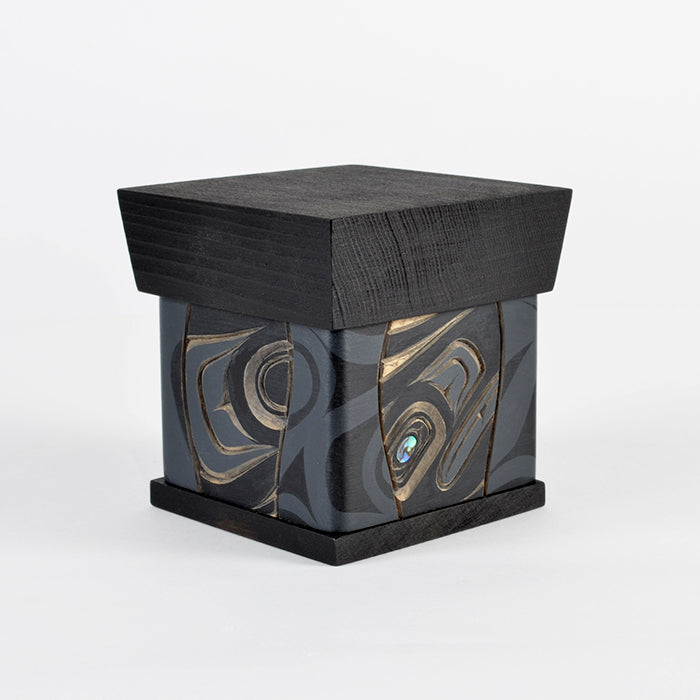 Raven - Bentwood Box with Abalone
