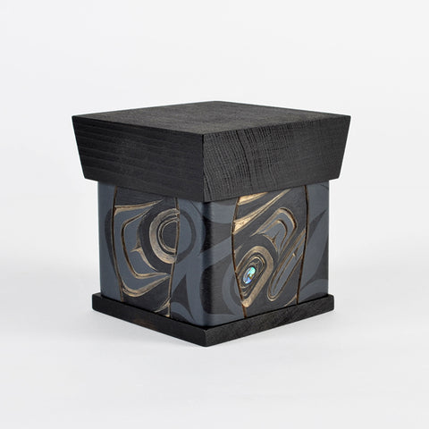 Raven - Bentwood Box with Abalone