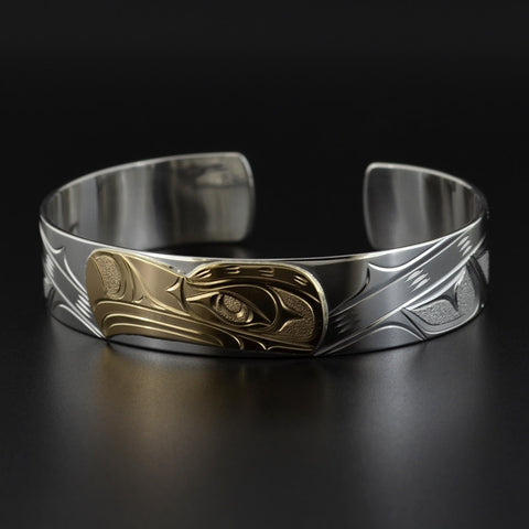 Eagle - Silver Bracelet with 14k Gold
