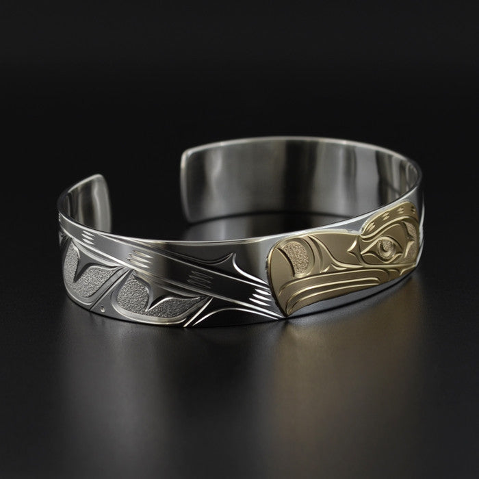 Eagle - Silver Bracelet with 14k Gold