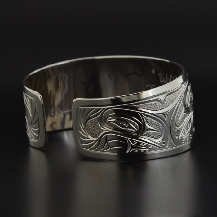 Wolf - Silver Bracelet with 14k Gold