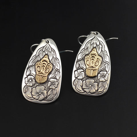 Bee - Silver Earrings